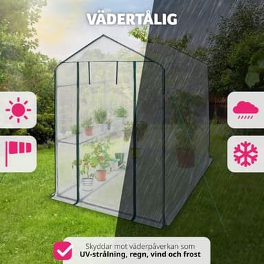 Drivhus med presenning, 3,6 m³ - hvid