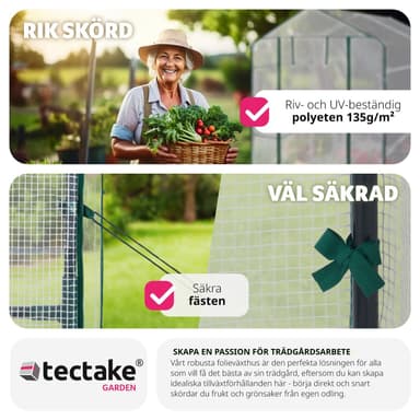 Drivhus med presenning, 3,6 m³ - hvid