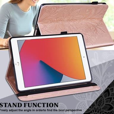 SKALO iPad 10.2 Mandala Flip Cover - Rosa guld