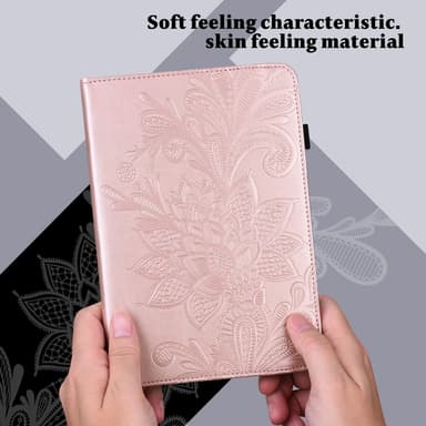 SKALO iPad 10.2 Mandala Flip Cover - Rosa guld