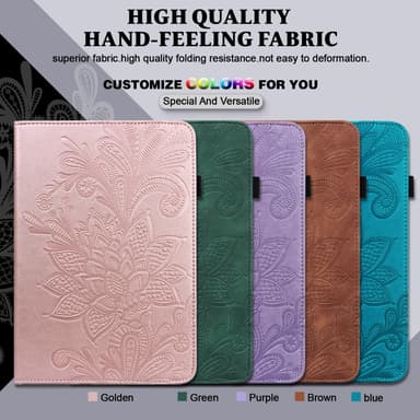 SKALO iPad 10.2 Mandala Flip Cover - Rosa guld