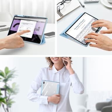 DUX DUCIS Samsung Tab S7+/S7 FE/S8+ TOBY Series Trifold Flip Cover - Turkis