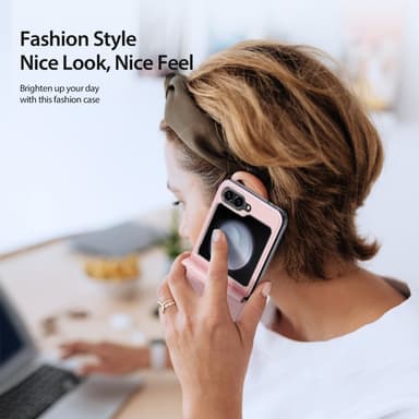 DUX DUCIS Samsung Z Flip6 Bril-Series Fold Cover - Pink