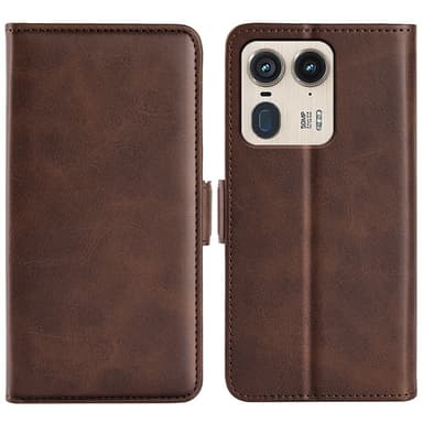 SKALO Motorola Edge 50 Ultra Premium Cut Flip Cover - Brun