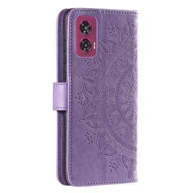 SKALO Motorola Edge 50 Fusion Mandala Flip Cover - Lilla