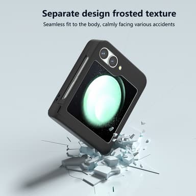 SKALO Samsung Z Flip6 Ultratynd Skin-touch Fold Cover - Sort