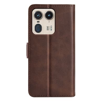 SKALO Motorola Edge 50 Ultra Premium Cut Flip Cover - Brun