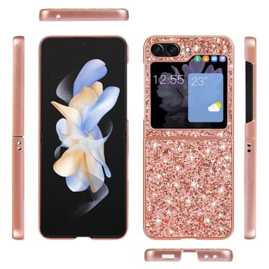 SKALO Samsung Z Flip6 Glitter TPU Cover - Guld