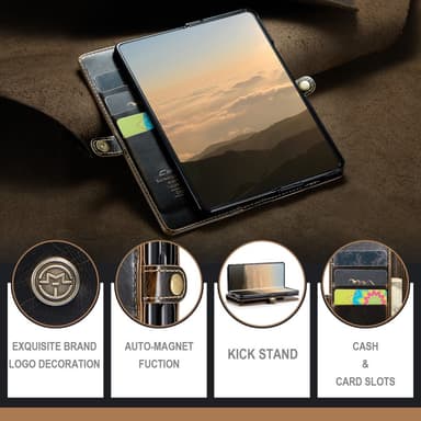 CaseMe Samsung Z Fold6 Pungetui - Brun
