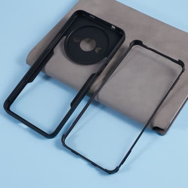 SKALO Xiaomi Redmi A3 Stødsikker Clear Hybrid Cover + Skaermbeskyttelse - Sort