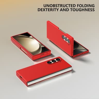 SKALO Samsung Z Fold6 Ultratynd Skin-touch Fold Cover - Rød