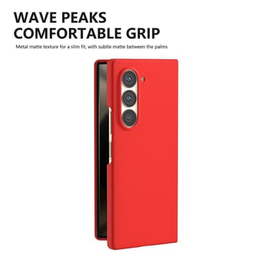 SKALO Samsung Z Fold6 Ultratynd Skin-touch Fold Cover - Rød
