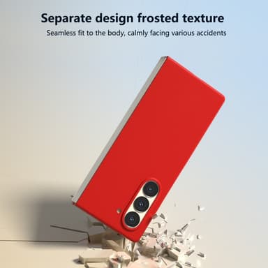 SKALO Samsung Z Fold6 Ultratynd Skin-touch Fold Cover - Rød