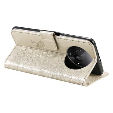 SKALO Xiaomi Redmi A3 Mandala Flip Cover - Guld