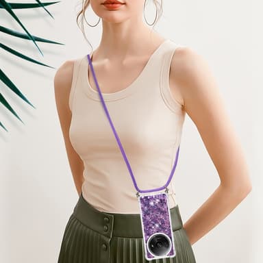 SKALO Xiaomi Redmi A3 Kvicksand Glitter Mobile Collar - Lilla
