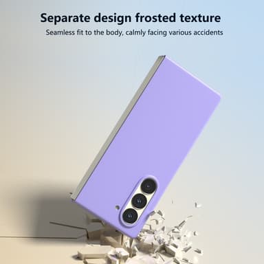 SKALO Samsung Z Fold6 Ultratynd Skin-touch Fold Cover - Lilla