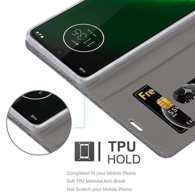 Motorola MOTO G7 / G7 PLUS Pungetui Cover Case (Grå)