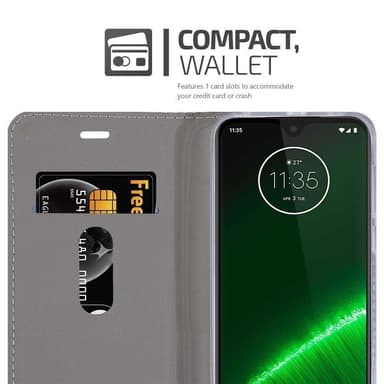 Motorola MOTO G7 / G7 PLUS Pungetui Cover Case (Grå)