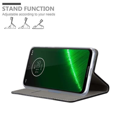 Motorola MOTO G7 / G7 PLUS Pungetui Cover Case (Grå)