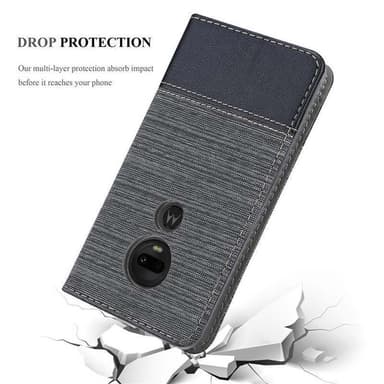 Motorola MOTO G7 / G7 PLUS Pungetui Cover Case (Grå)