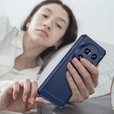 SKALO Xiaomi 14 Ultra 5G Armor Carbon Stødsikker TPU-cover - Blå