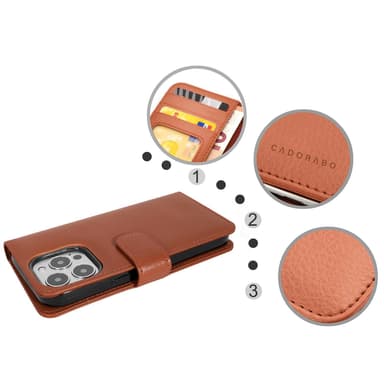 iPhone 13 PRO MAX Pungetui Cover (Brun)