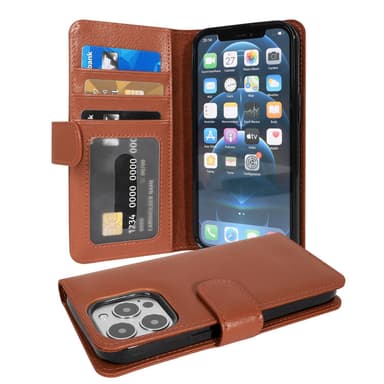 iPhone 13 PRO MAX Pungetui Cover (Brun)