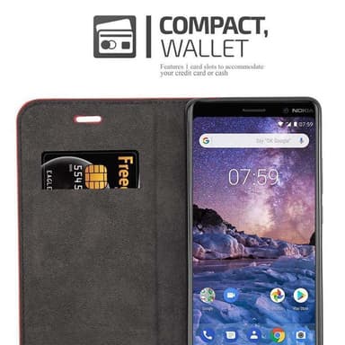 Nokia 7 PLUS Cover Etui Case (Rød)