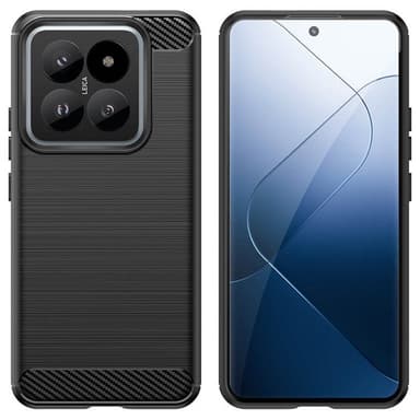 Børstet silikone cover Xiaomi 14 Pro - Sort