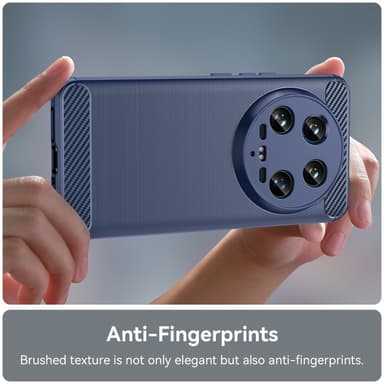 SKALO Xiaomi 14 Ultra 5G Armor Carbon Stødsikker TPU-cover - Blå