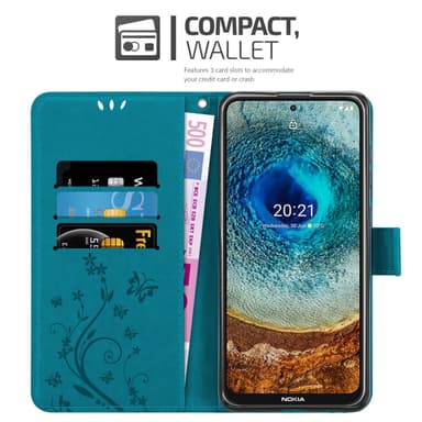 Nokia X10 / X20 Pungetui Cover Case (Blå)