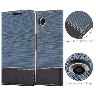 Motorola Google NEXUS 6 Pungetui Cover Case (Blå)