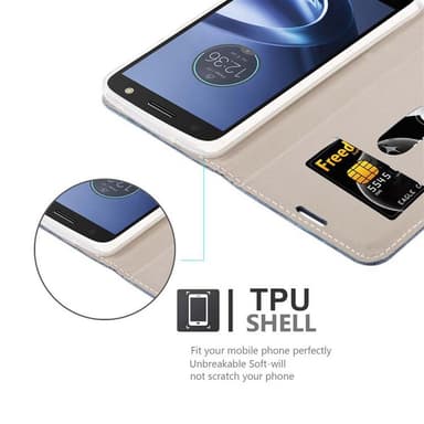 Motorola MOTO Z FORCE Pungetui Cover Case (Blå)
