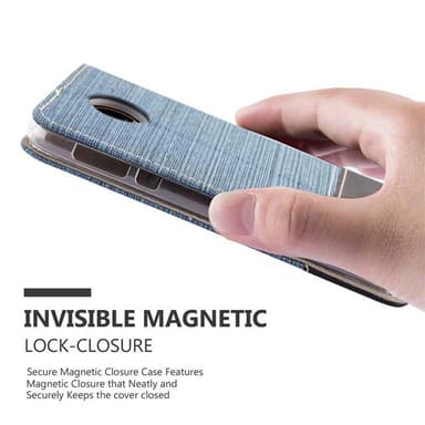 Motorola MOTO Z FORCE Pungetui Cover Case (Blå)