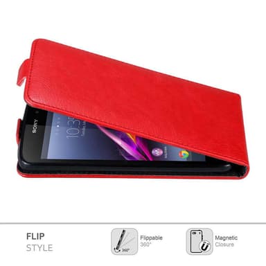 Sony Xperia Z1 Pungetui Flip Cover (Rød)
