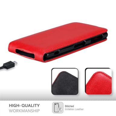 Sony Xperia Z1 Pungetui Flip Cover (Rød)