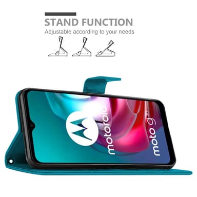 Motorola MOTO G10 / G30 Pungetui Cover Case (Blå)