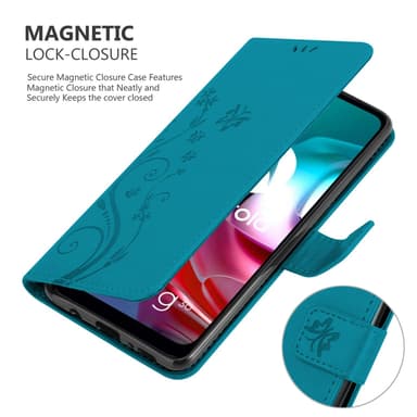 Motorola MOTO G10 / G30 Pungetui Cover Case (Blå)