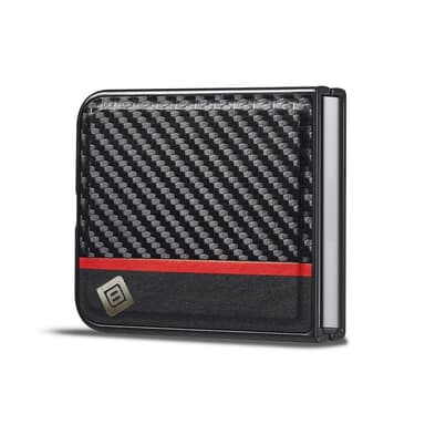 SKALO Samsung Z Flip6 LC.IMEEKE Carbon Fiber PU Leather Cover - Sort