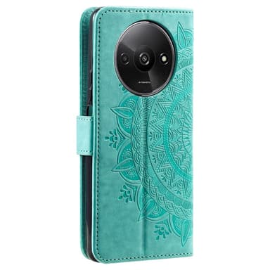 SKALO Xiaomi Redmi A3 Mandala Flip Cover - Turkis