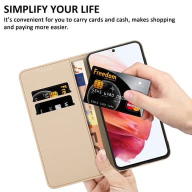 Samsung Galaxy S21 PLUS Pungetui Cover Case (Blå)