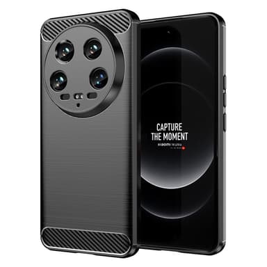 SKALO Xiaomi 14 Ultra 5G Armor Carbon Stødsikker TPU-cover - Sort