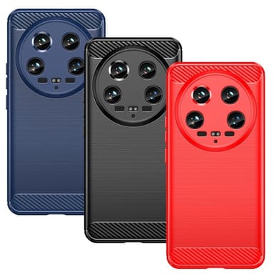 SKALO Xiaomi 14 Ultra 5G Armor Carbon Stødsikker TPU-cover - Sort