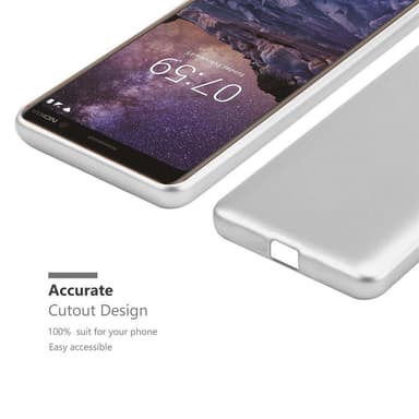 Nokia 7 PLUS Cover Etui Case (Sølv)