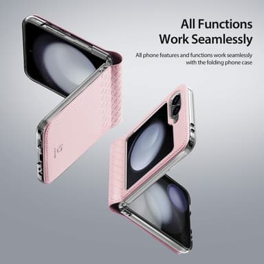 DUX DUCIS Samsung Z Flip6 Bril-Series Fold Cover - Pink