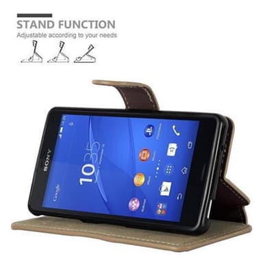Sony Xperia Z3 COMPACT Pungetui Cover Case (Brun)