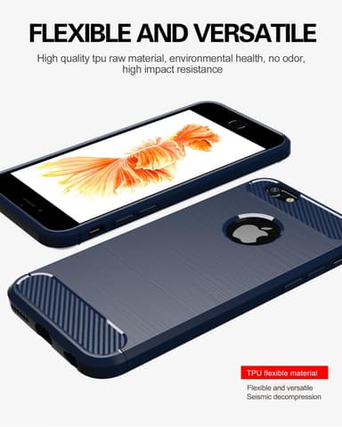 iPhone 6 / 6S Cover TPU Etui (Blå)
