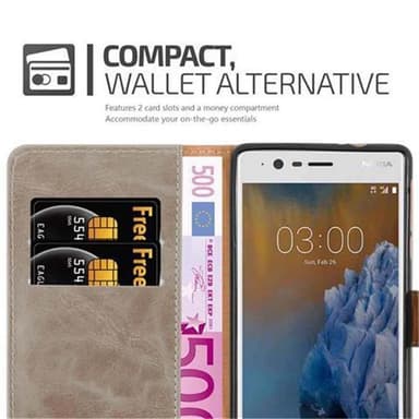 Cover Nokia 3 2017 Etui Case (Brun)