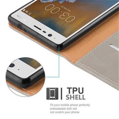 Cover Nokia 3 2017 Etui Case (Brun)
