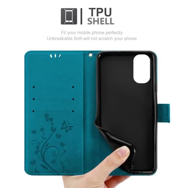 Motorola MOTO G22 Pungetui Cover Case (Blå)